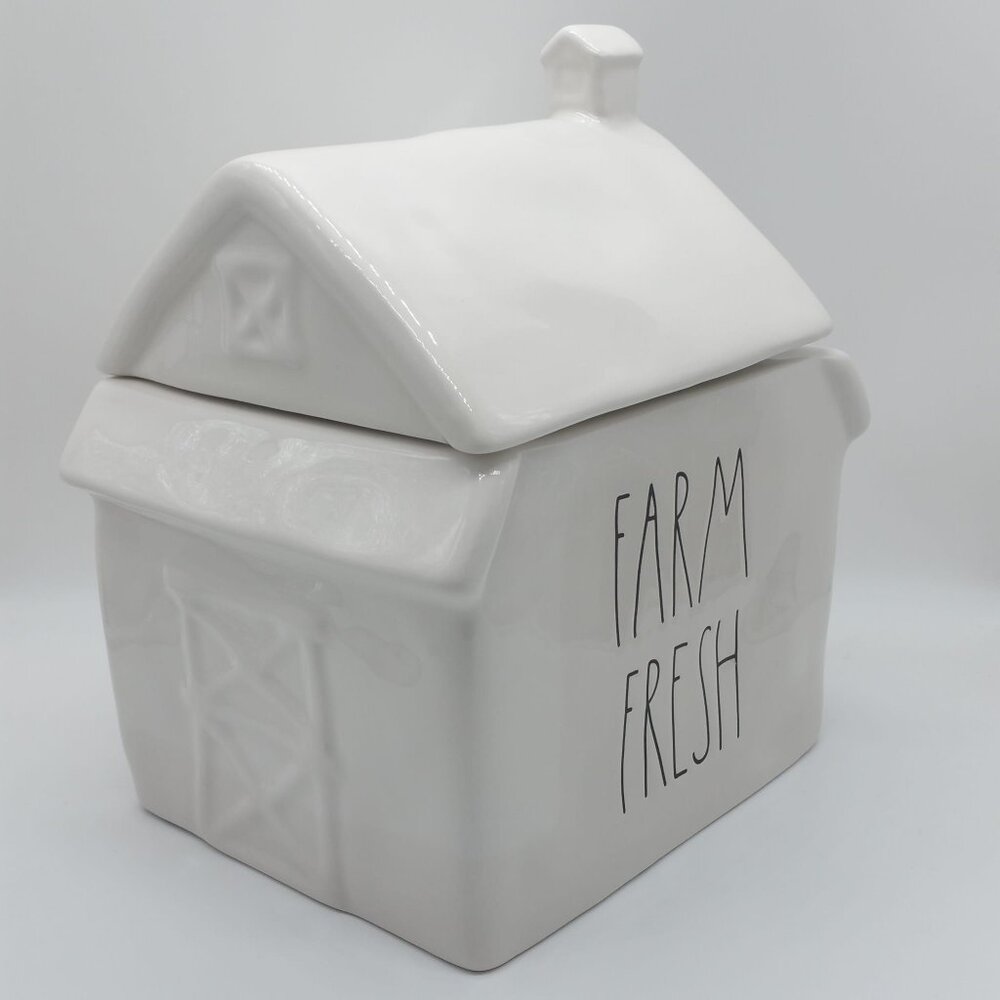 Rae Dunn Farm Fresh Barn Canister Cookie Jar